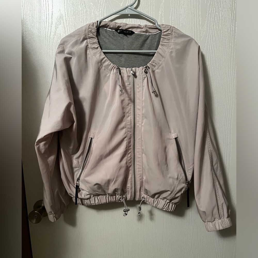 Athleta Chill Bomber Jacket in Beech Stone Size Small - Picture 2 of 11